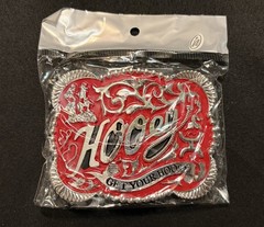 Western 4×3 Hooey Red Silver Cowboy Belt Buckle for 2 » Belt Hebilla Vaquero