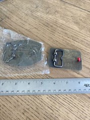 Men&rsquo;s NRA Whittington Center Belt Buckle National Rifle Brass Guns Lot Of 2