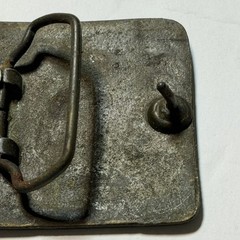 Vintage 1980s 4 Wheeling Jeep Belt Buckle Cast Metal Off Road Trail Riding Gear
