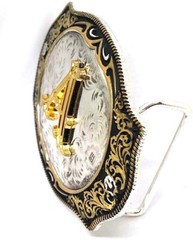 Western Belt Buckle Initial Letters A to Z Cowboy Belt Buckles for Men Women