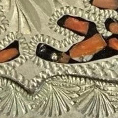 Vintage BAR-J Denver Turquoise Coral Inlay German Silver Western Belt Buckle USA