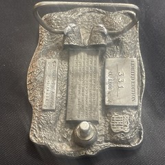 Vintage Solid Brass Firefighters Of America Belt Buckle Limited Made In USA