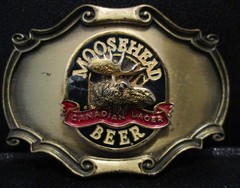 Moosehead Beer Canadian Lager 1978 Belt Buckle Rain Tree 3d Look Vintage Promo