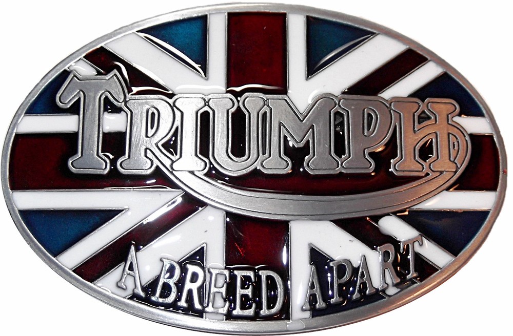 TRIUMPH A Breed Apart Metal Belt Buckle With Enamel Finish