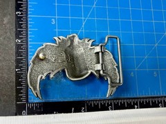 Classic Microphone Flying Wings Classic Rock Music Musician Cutout Belt Buckle