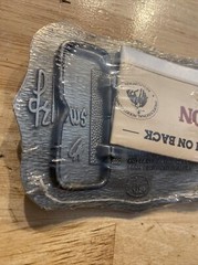 Hesston Vintage Rodeo Belt Buckle 1986 METAL Original Wrap National Finals NFR