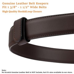 TACNEX Genuine Leather Belt Keeper 1 3/8&Prime; – 1 1/2&Prime; Wide Men&rsquo;s 1 pcs, Brown