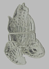 Praying Hands Belt Buckle New Men Women Silver Metal Iced Blinged Style Cowgirl
