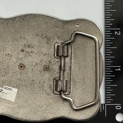 Western Eagle American Flag Belt Buckle Silver Gold Tone Metal Made in Mexico