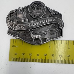 Vintage 1986 Siskiyou New Hampshire State Seal Belt Buckle S-55 Made in USA