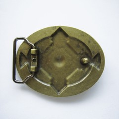 Cross Celtic Knot Oval Southwest Bronze Western Belt Buckle