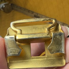 Swank Vintage Gold Tone Rectangular Metal Men&rsquo;s Belt Buckle with Box