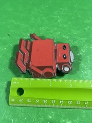 DIECUT ROBOT ART Red PEWTER BELT BUCKLE 2008 Great American Products.