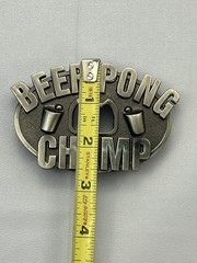 Beer Pong Champ Belt Buckle Bottle Opener Kalan Bar Party Novelty Fraternity