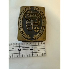Vintage 1983 Arco Metals Company Logan Plant Project Solid Brass Belt Buckle USA