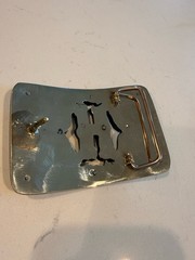 Stainless Steel Letter “H” Belt Buckle Western Style Men’s