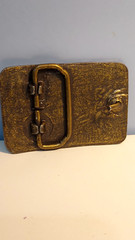 VTG~**PONY EXPRESS OVERLAND MAIL COMPANY BELT BUCKLE**~1860~Brass Metal