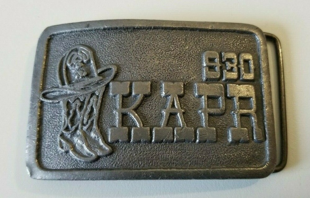 Belt Buckle 930 KAPR Wyoming Studios Art Works Vintage 1976
