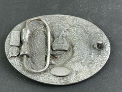 Siskiyou 1991 Metal Belt Buckle Eagle On Turquoise Buckle USA