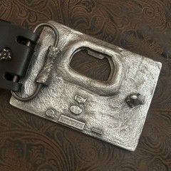VTG 1999Bergamot GOT BEER Belt Buckle Numbered Bottle Opener Add In Studded Belt