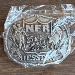 NEW! Hesston National Finals Rodeo NFR Belt Buckle 25th Anniversary 1959-83