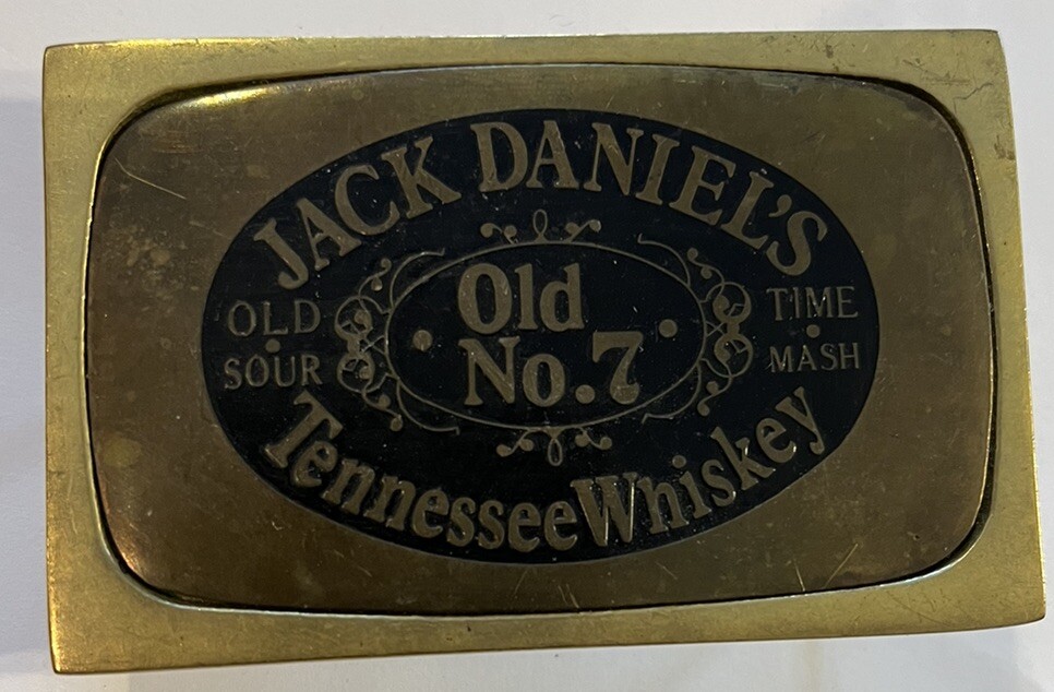 Jack Daniels Old No. 7 Tennessee Whiskey Solid Brass Belt Buckle