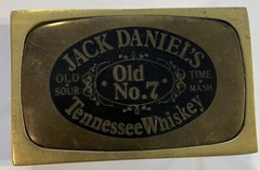 Jack Daniels Old No. 7 Tennessee Whiskey Solid Brass Belt Buckle