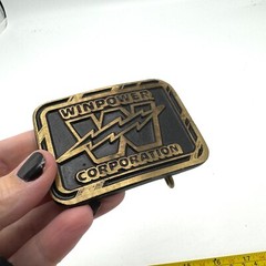 Vintage Winpower Corporation Solid Bronze DynaBuckle Metal Belt Buckle