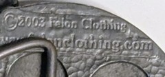 VTG Y2K FELON CLOTHING Belt Buckle 3D BORN TO LOSE Gambling Punk Biker Lucky 13