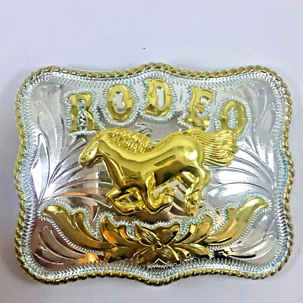Men&rsquo;s Belt Western Style Buckle Shine RODEO HORSE buckle Hebilla