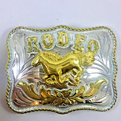 Men&rsquo;s Belt Western Style Buckle Shine RODEO HORSE buckle Hebilla