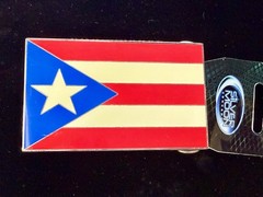 Puerto Rico Flag Commemorative Patriotic 2004 Belt Buckle by Silver Moon