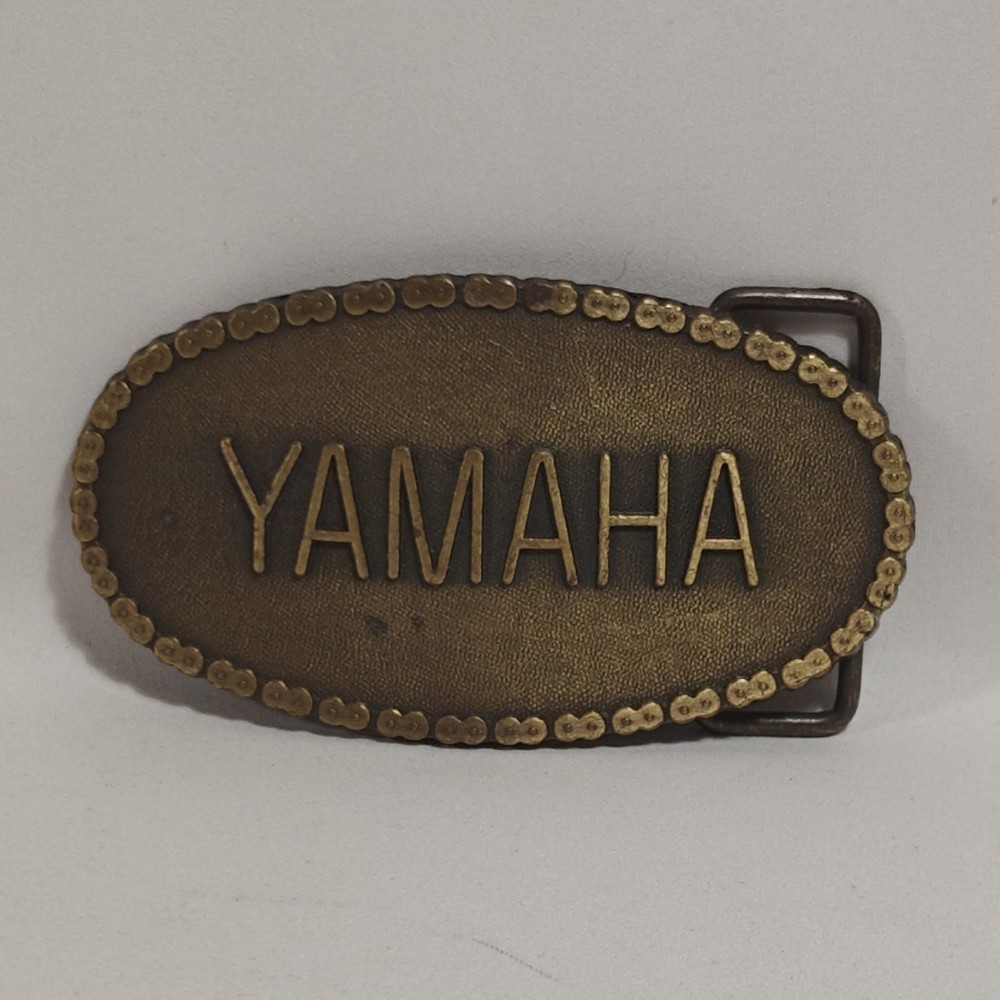 Yamaha Motorcycle Chain Belt Buckle Brass 1970&rsquo;s Vintage Worn Functional