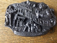 Vtg American Oil Worker Belt Buckle Commemorative Limited Edition &rsquo;89 12 of 5000