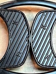 Pre Owned Black Hurley H Logo Oval Belt Buckle Lead Free.