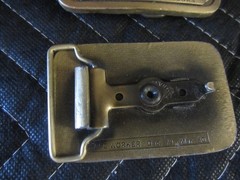 LOT OF 14 belt buckles Chrome BRASS metal Some New Some Old one is not a buckle