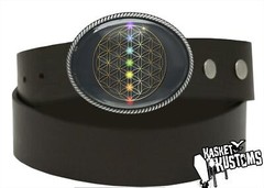 Chakra Sacred Geometry Belt Buckle – Handmade Accessory Gift – 794