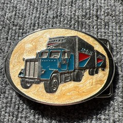 3.5&Prime; x 2.5&Prime; Vintage P.I.E Transport Truck Belt Buckle Q744