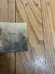 VTG 70s LEE Jeans Metal “M” Initial Belt Buckle Alphabet Letter Gold Tone Enamel