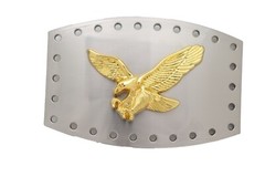 New Men Western Silver Metal Belt Buckle Square Gold American Eagle Flying Bird