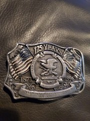 NRA Belt Buckle American Flag 125 Years 1996 Vintage National Rifle Association