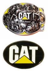 Caterpillar Diesel Power Metal Belt Buckle Set of 2