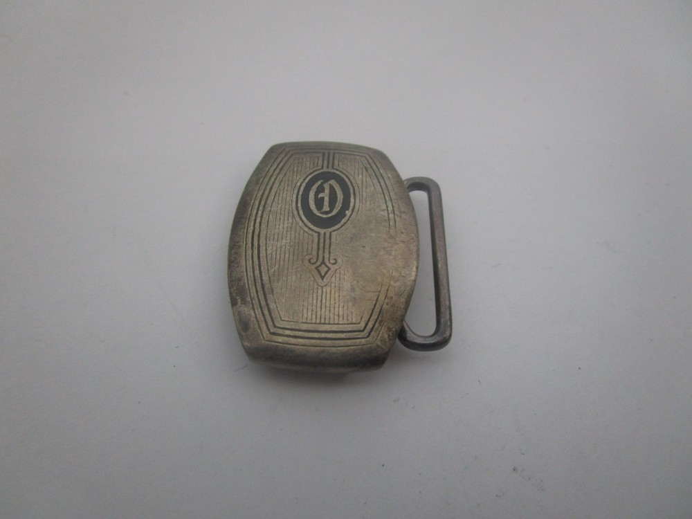 Antique Art Deco Hickok Sterling Silver Monogram Belt Buckle