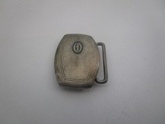 Antique Art Deco Hickok Sterling Silver Monogram Belt Buckle