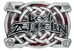 Led Zeppelin Rock Music Band Black & Red Enameled Belt Buckle New