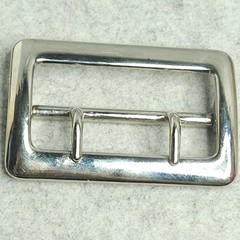 Sam Browne Belt Buckle Double Prong USA Heavy Duty 1.75 Inch Silver Tone