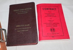 Kennecott Copper Mine LOT | *Vintage* Belt Buckle Train Operating Rules Contract