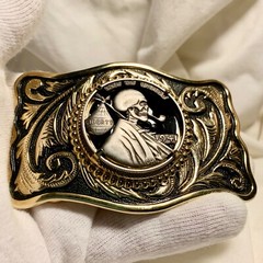Unique Abraham Lincoln Skull Hobo Nickel Cut Out Coin Design Belt Buckle