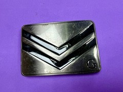Two Stacked Chevron Shapes? Black Enamel Stripes G Letter Belt Buckle