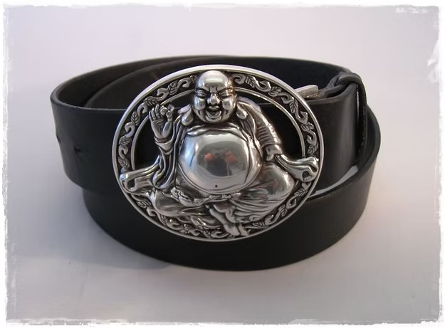 Buddha Belt Buckle Antique Silver – Asian Lucky Buckle Antique Style